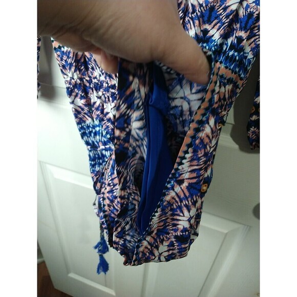 Dr 2 XS 3/4 Sleeve Tunic Belt Slit Sleeve Shorts Romper - Picture 12 of 13